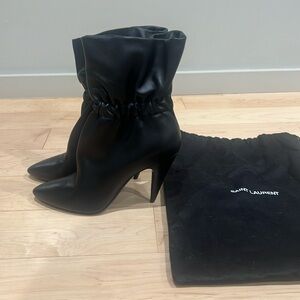 Saint Laurent Black Ankle Boots